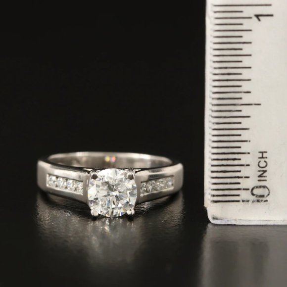 Platinum 1.12 CTW Diamond Ring - Picture 4 of 9
